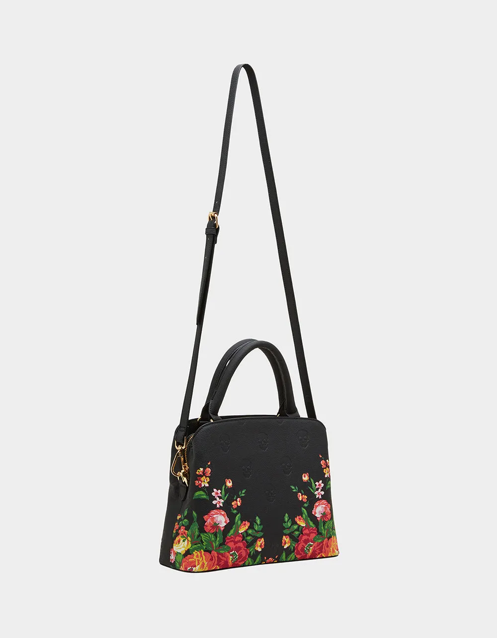 SKULLICIOUS SMALL SATCHEL FLORAL