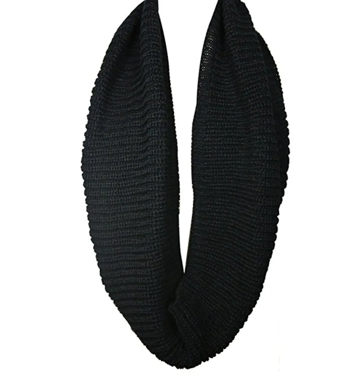 Solid Color Thick Knitted Winter Warm Infinity Scarves (Variety of colors)