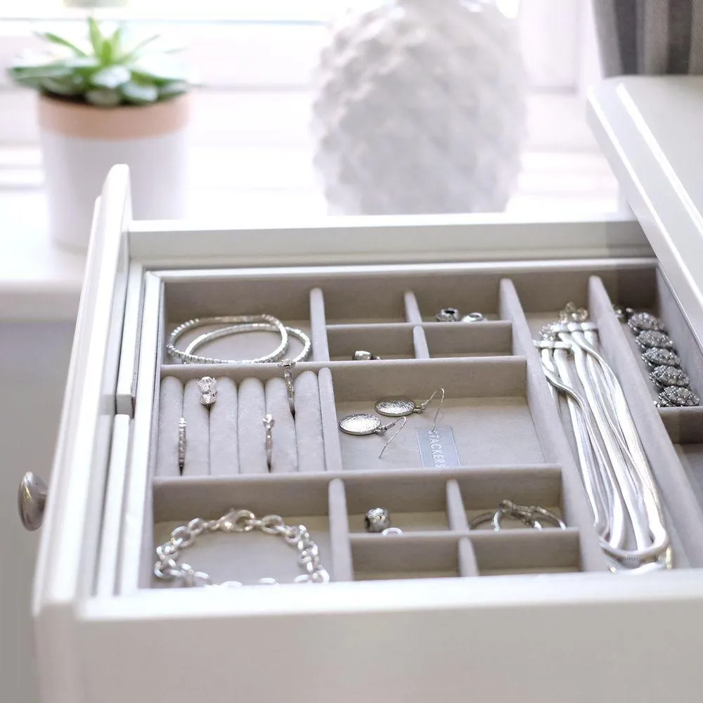 Stackers Medium Expanding Jewellery Drawer Organiser White