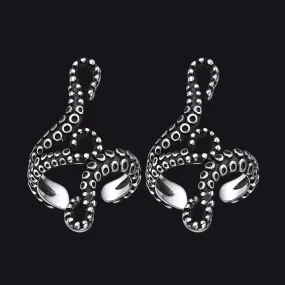 Sterling Silver Octopus Ear Cuff Earrings for Men