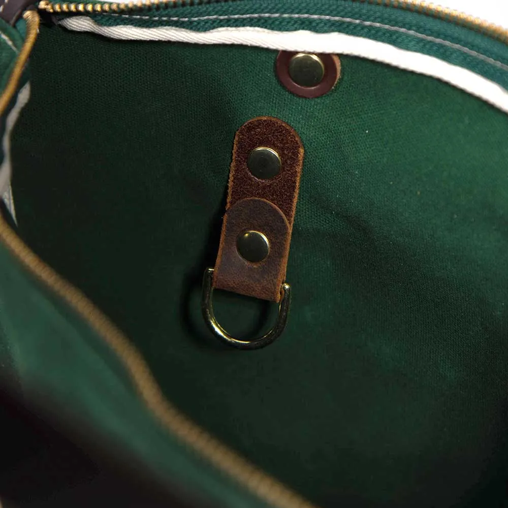 Tennis Green Waxed Canvas Portfolio Tote