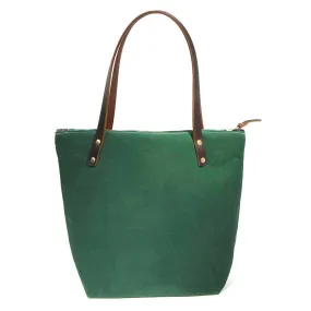 Tennis Green Waxed Canvas Portfolio Tote