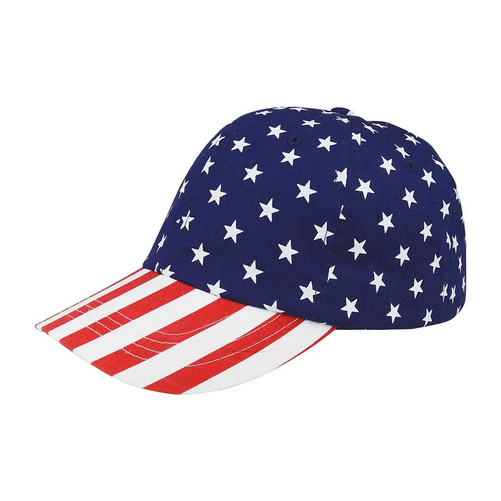 USA Flag Print Twill Cap