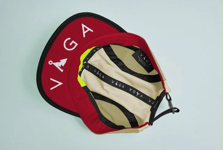 VAGA Club Cap - White/Cream/Olive/Charcoal Red