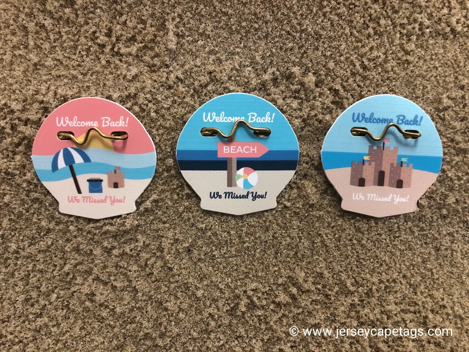 Welcome Back Beach Tags/Badges