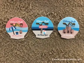 Welcome Back Beach Tags/Badges