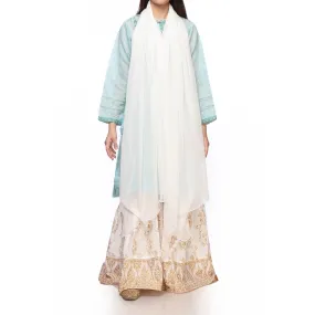 White Dyed Plain Chiffon Dupatta PS4706