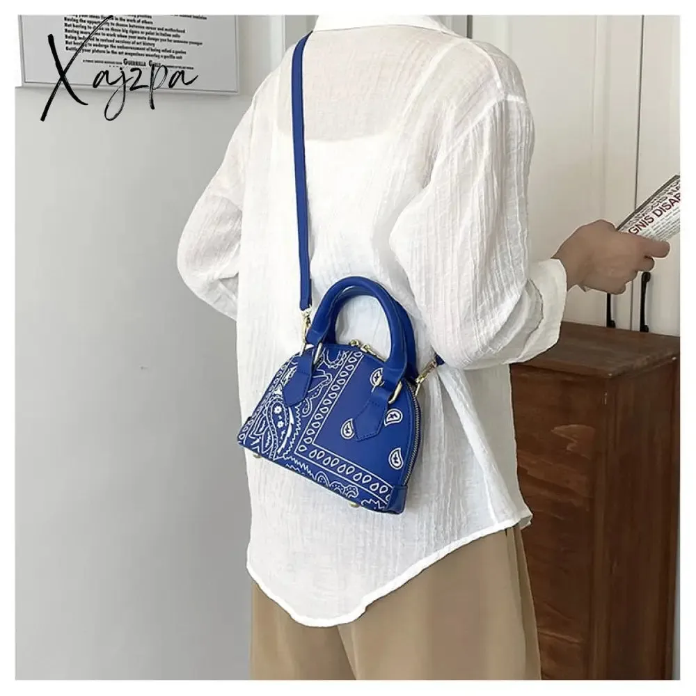 Xajzpa - New Fashion Bandana Crossbody Small Handbags for Women Ladies Cashew Flower Bucket Hats and  Purse Set