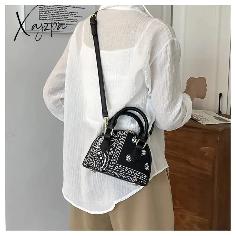 Xajzpa - New Fashion Bandana Crossbody Small Handbags for Women Ladies Cashew Flower Bucket Hats and  Purse Set