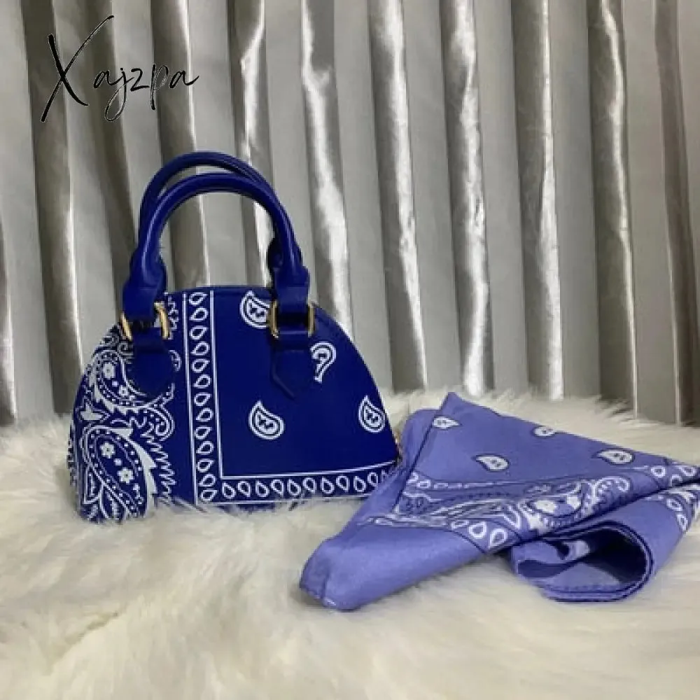 Xajzpa - New Fashion Bandana Crossbody Small Handbags for Women Ladies Cashew Flower Bucket Hats and  Purse Set