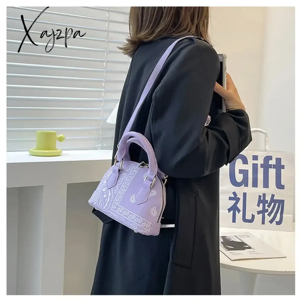 Xajzpa - New Fashion Bandana Crossbody Small Handbags for Women Ladies Cashew Flower Bucket Hats and  Purse Set